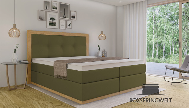 Lit Boxspring Claire 180 x 200 cm Crush Olive