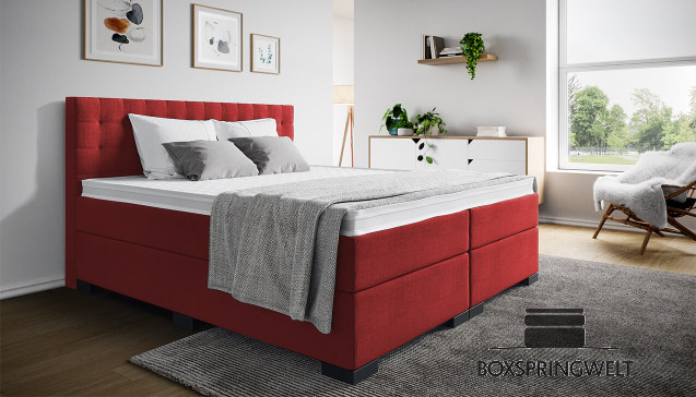 Lit Boxspring Paul en Golf Burgundy