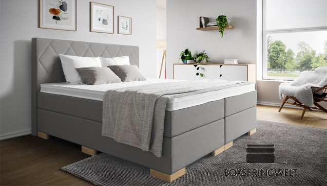 Lit Boxspring Paul en zinc Luca