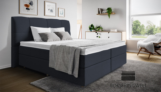 Lit Boxspring Paul in Board Navy