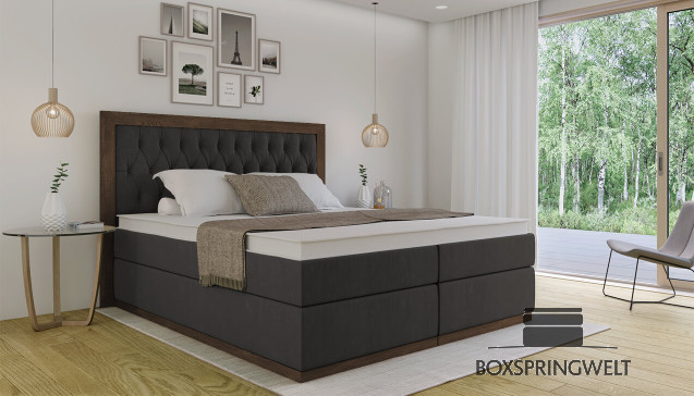 Lit Boxspring Claire 180 x 200 cm Adore Darkgrey