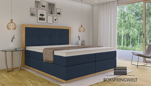 Lit Boxspring Claire 180 x 200 cm Mine Denim