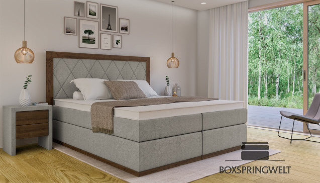 Lit Boxspring Claire 120 x 220 cm Luca Dolphin