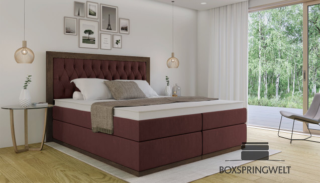 Lit Boxspring Claire 180 x 200 cm Adore Winered