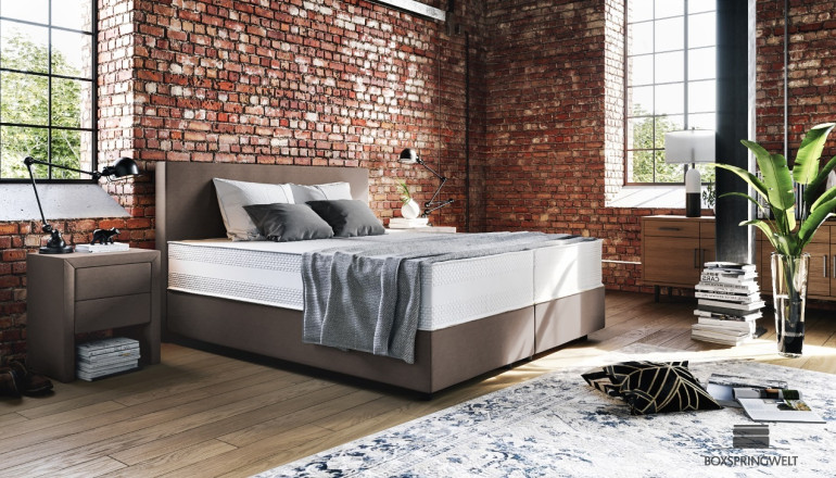 Lit Boxspring Oskar 90 x 200 cm en Mine Liver