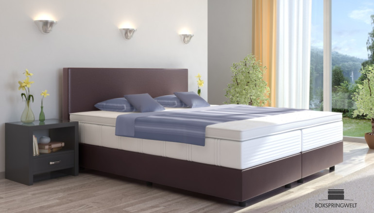 Lit Boxspring Emil 100 x 220 cm en -lilas