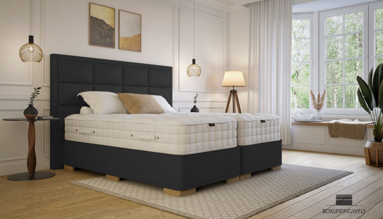 Lit Boxspring Hamlet en noir crush