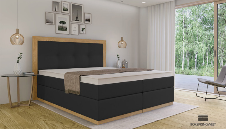 Lit Boxspring Claire 120 x 210 cm Crush Onyx