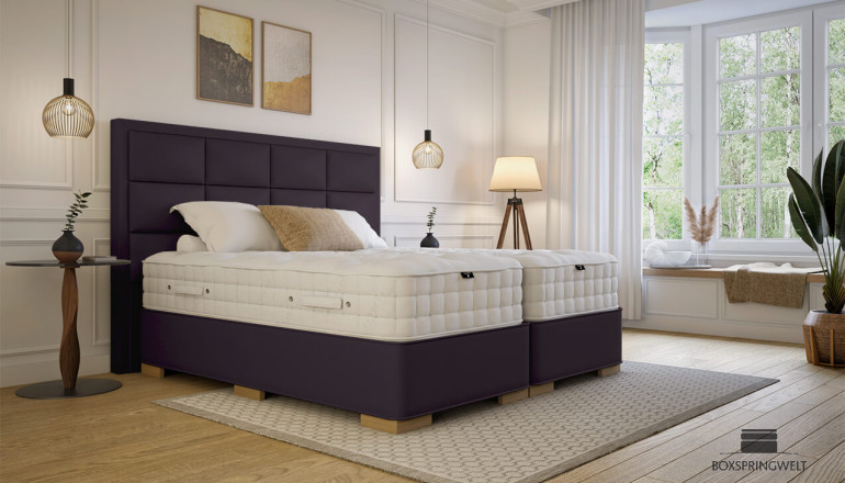 Lit Boxspring Hamlet en Crush Lila