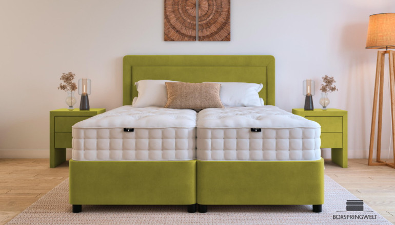 Lit Boxspring de luxe Giulia en Mine Lime