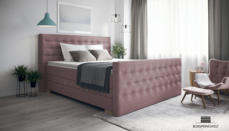 Lit Boxspring Helene 180 x 210 cm Luca Lila