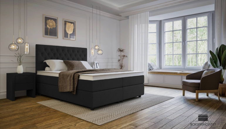 Lit Boxspring Antonia en Luca Onyx