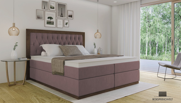 Lit Boxspring Claire 180 x 220 cm Adore Pale