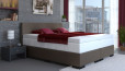 Lit Boxspring Tony en similicuir 90 x 210 cm en gris anthracite