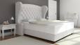 Lit Boxspring Charles 160 x 200 cm en Silk Blanc