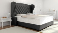 Lit Boxspring Charles 160 x 200 cm en Crush Anthracite