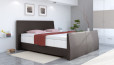 Lit boxspring en similicuir Abel 140 x 220 cm en noir