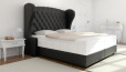 Lit Boxspring Charles 160 x 220 cm en Silk Noir