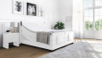 Lit Boxspring Konrad 120 x 200 cm avec moteur en blanc golf