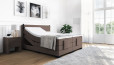 Lit Boxspring Konrad 120 x 200 cm avec moteur en planche Taupe