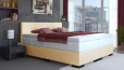 Lit Boxspring Tony en similicuir 80 x 200 cm en crème