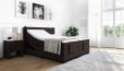 Lit Boxspring Konrad 120 x 200 cm avec moteur en planche Marron foncé