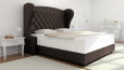 Lit Boxspring Charles 160 x 200 cm en Crush Moka