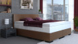 Lit Boxspring Tony en similicuir 80 x 200 cm en marron