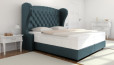 Lit Boxspring Charles 160 x 200 cm en Crush Petrol