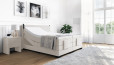 Lit Boxspring Konrad 120 x 200 cm avec moteur en planche Ecru