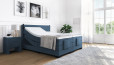 Lit Boxspring Konrad 120 x 200 cm avec moteur en bleu golf