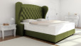 Lit Boxspring Charles 160 x 200 cm en Crush Olive