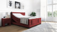 Lit Boxspring Konrad 120 x 200 cm avec moteur en planche rouge