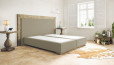 Lit Boxspring Diego sans matelas 140 x 210 cm en kaki