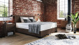 Lit Boxspring Oskar 160 x 220 cm en Crush Moka