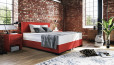 Lit Boxspring Oskar 80 x 220 cm en rouge Crush