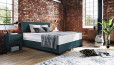 Lit Boxspring Oskar 80 x 220 cm en Crush Petrol