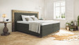 Lit Boxspring Diego 180 x 220 cm en cuir anthracite