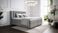 Lit Boxspring Diana en housse Mine Dolphin