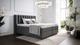 Lit Boxspring Diana en housse Mine Grise