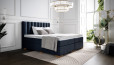 Lit Boxspring Diana en housse Adore Indigo