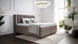 Lit Boxspring Diana en housse Mine Liver