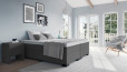 Lit boxspring à micro-ressorts Ludwig en Board gris foncé