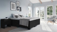 Lit boxspring à micro-ressorts Ludwig en Board Onyx