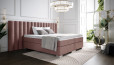 Lit Boxspring Diana en housse Adore Pale