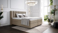 Lit Boxspring Diana en housse Mine Sand