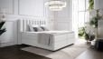 Lit Boxspring Diana en housse Mine Blanc