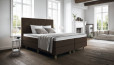 Lit Boxspring Paula en Luca brun foncé