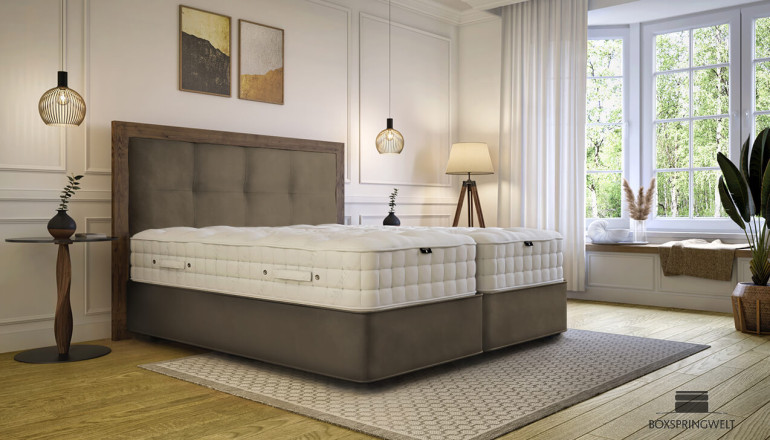 Boxspringbett Amalia in Bull Braun