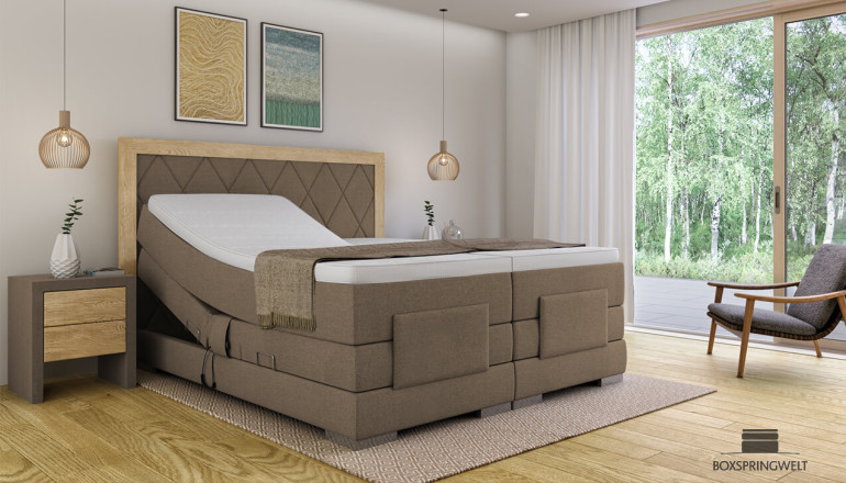 Boxspringbett Daniel in Luca Taupe